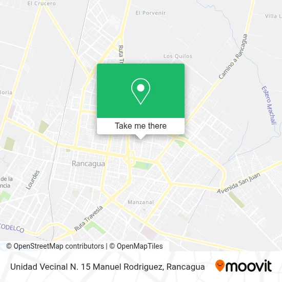 Unidad Vecinal N. 15 Manuel Rodriguez map