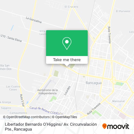 Mapa de Libertador Bernardo O'Higgins/ Av. Circunvalación Pte.