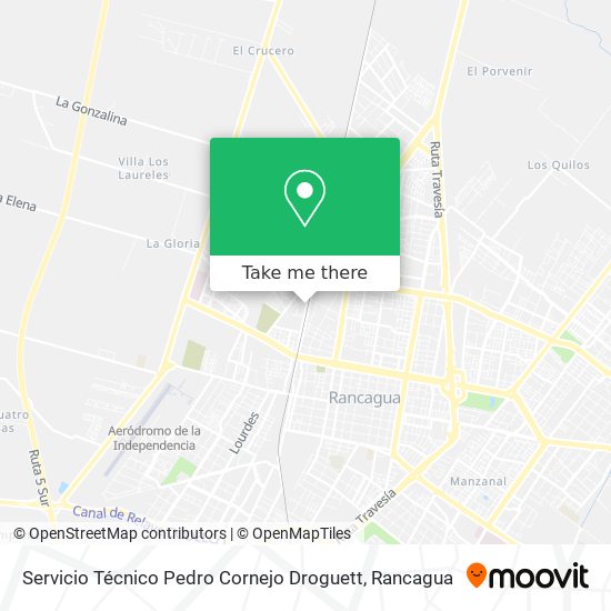 Mapa de Servicio Técnico Pedro Cornejo Droguett