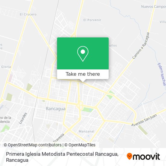 Mapa de Primera Iglesia Metodista Pentecostal Rancagua