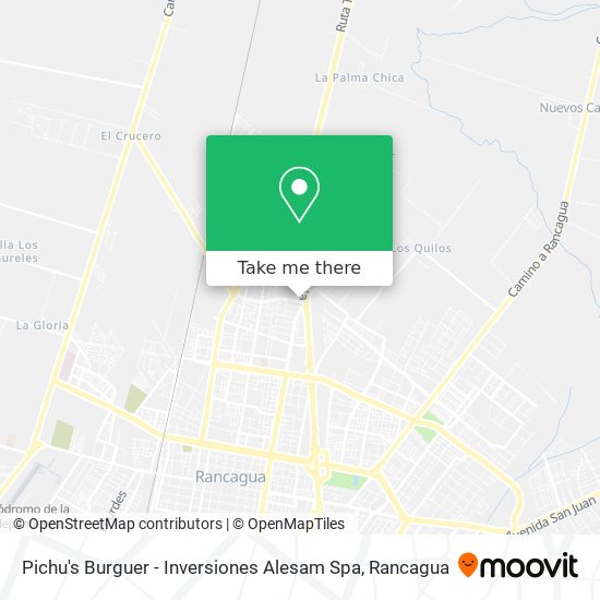 Mapa de Pichu's Burguer - Inversiones Alesam Spa