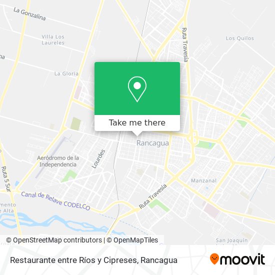 Restaurante entre Ríos y Cipreses map