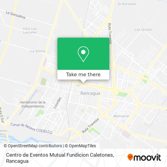 Centro de Eventos Mutual Fundicion Caletones map