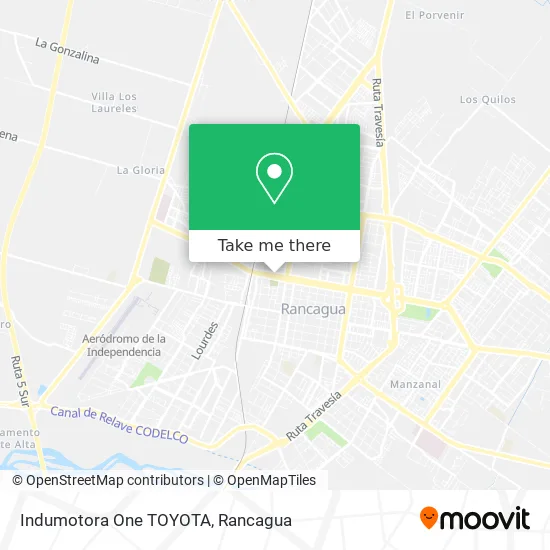 Indumotora One TOYOTA map