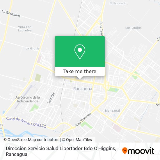 Dirección Servicio Salud Libertador Bdo O'Higgins map