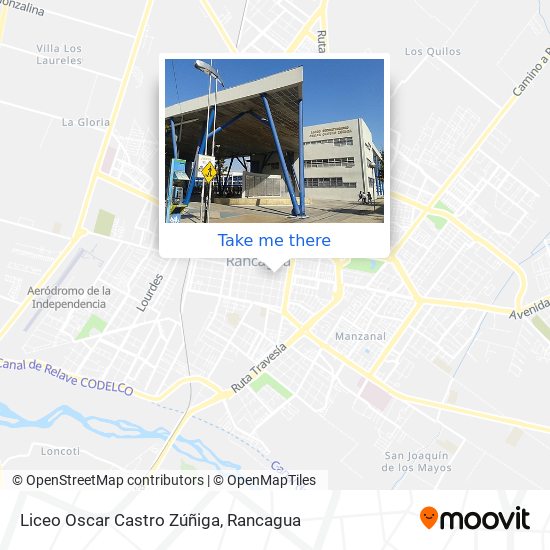 Liceo Oscar Castro Zúñiga map