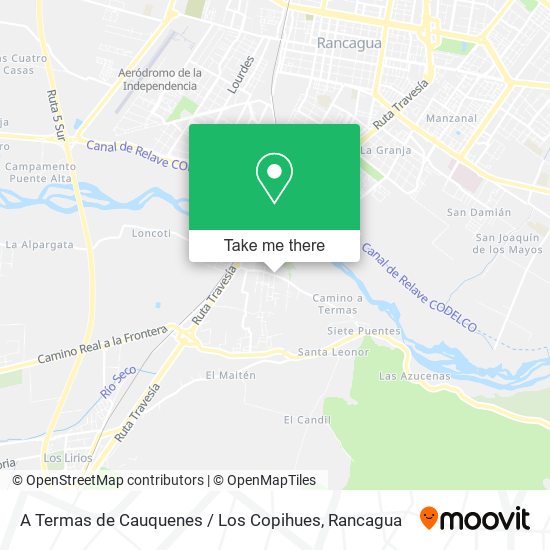 Mapa de A Termas de Cauquenes / Los Copihues