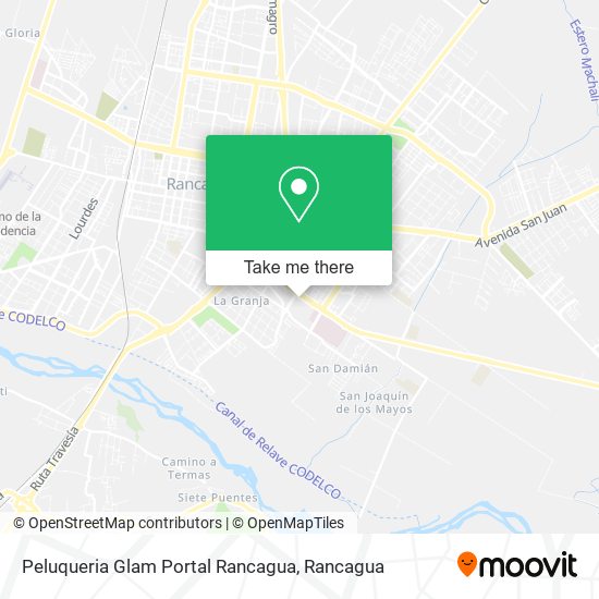 Peluqueria Glam Portal Rancagua map