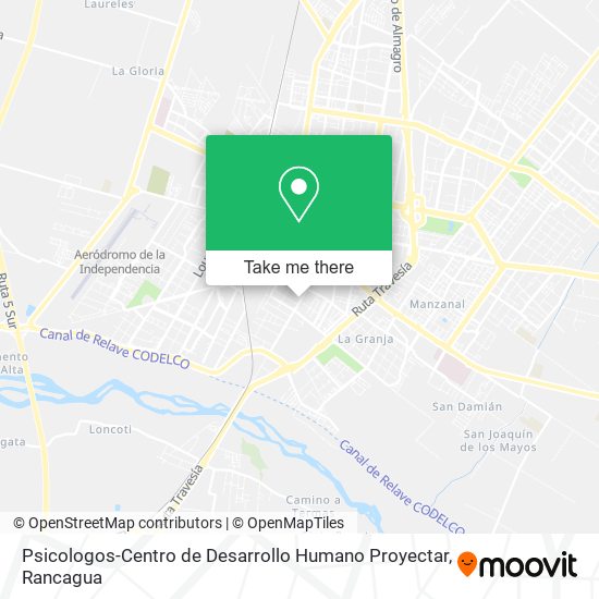 Mapa de Psicologos-Centro de Desarrollo Humano Proyectar
