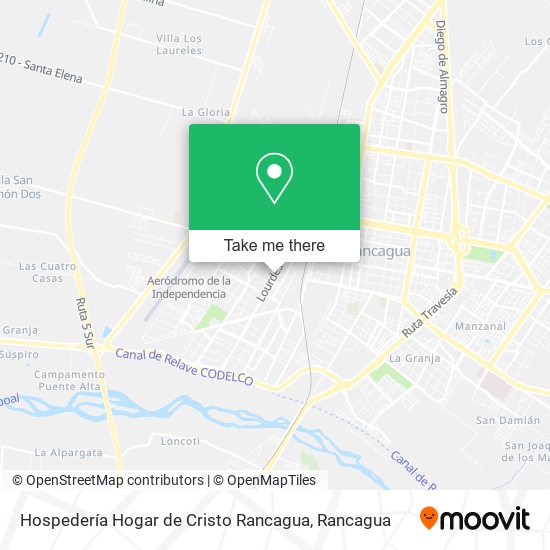 Mapa de Hospedería Hogar de Cristo Rancagua