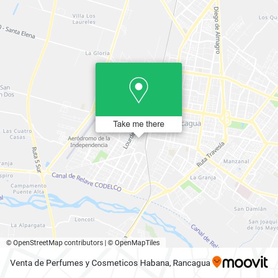 Mapa de Venta de Perfumes y Cosmeticos Habana