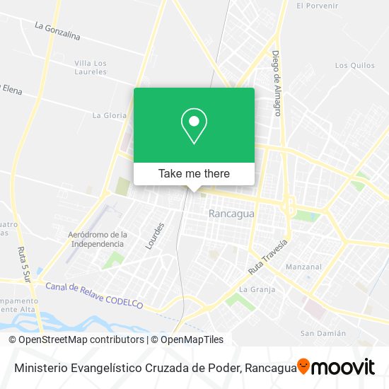 Mapa de Ministerio Evangelístico Cruzada de Poder