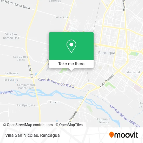 Villa San Nicolás map