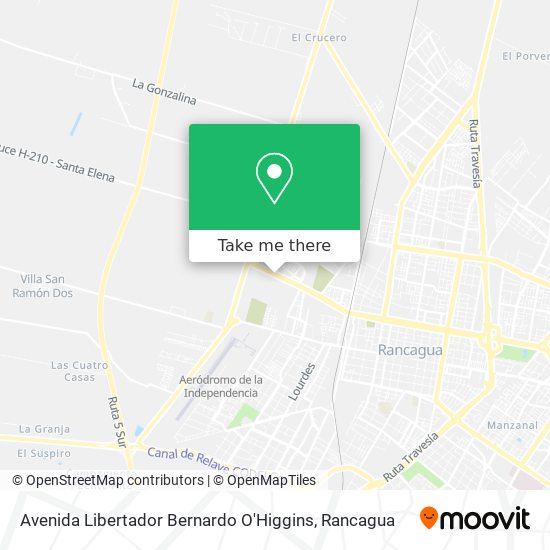 Avenida Libertador Bernardo O'Higgins map