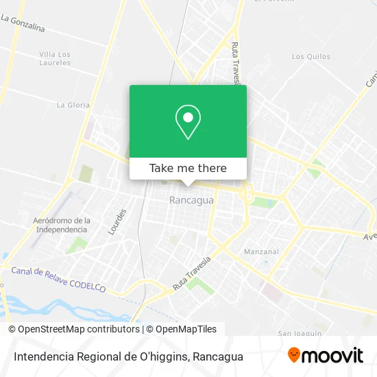 Intendencia Regional de O'higgins map