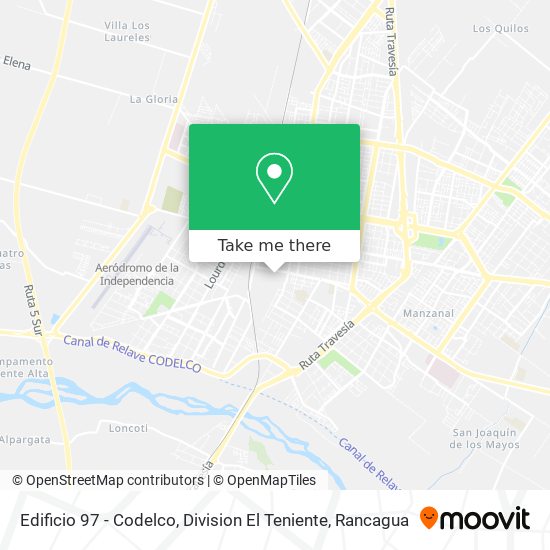 Edificio 97 - Codelco, Division El Teniente map