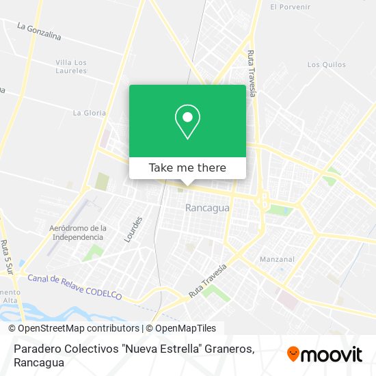 Paradero Colectivos "Nueva Estrella" Graneros map