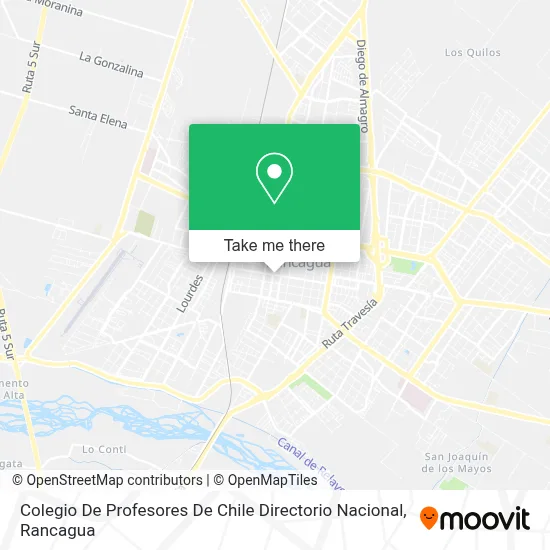 Colegio De Profesores De Chile Directorio Nacional map