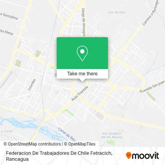 Federacion De Trabajadores De Chile Fetracich map