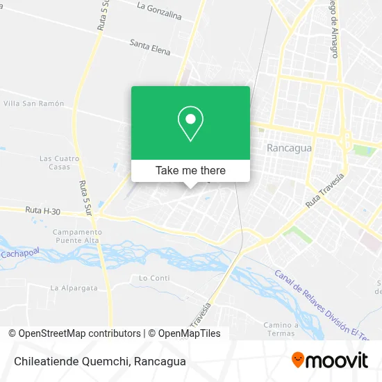 Chileatiende Quemchi map