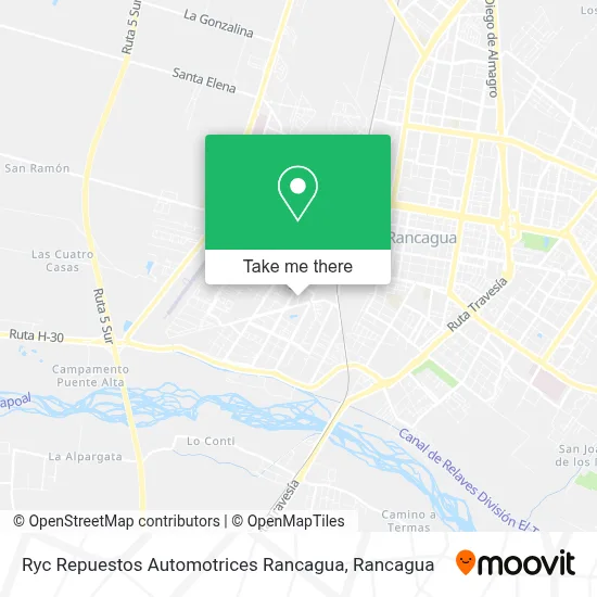 Ryc Repuestos Automotrices Rancagua map