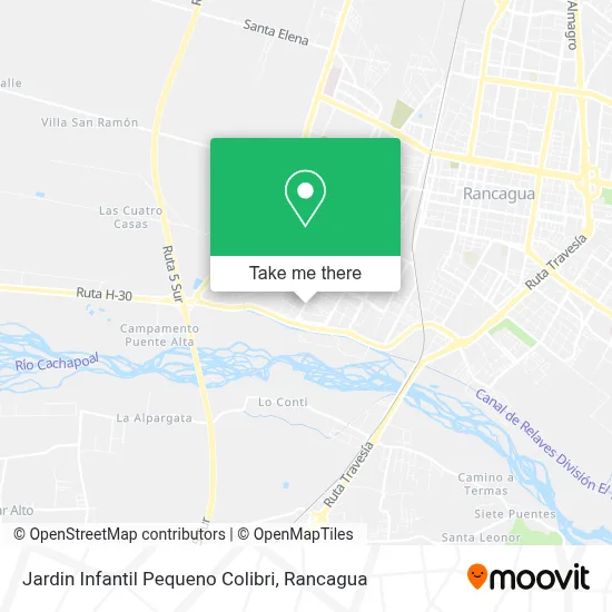 Jardin Infantil Pequeno Colibri map