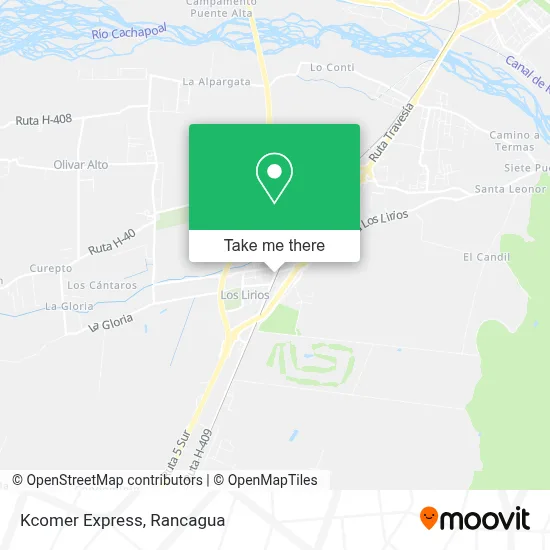 Mapa de Kcomer Express