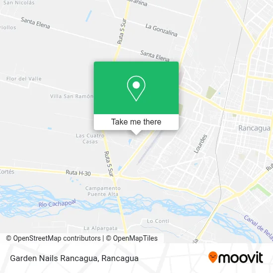 Garden Nails Rancagua map