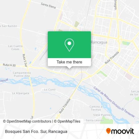 Bosques San Fco. Sur map