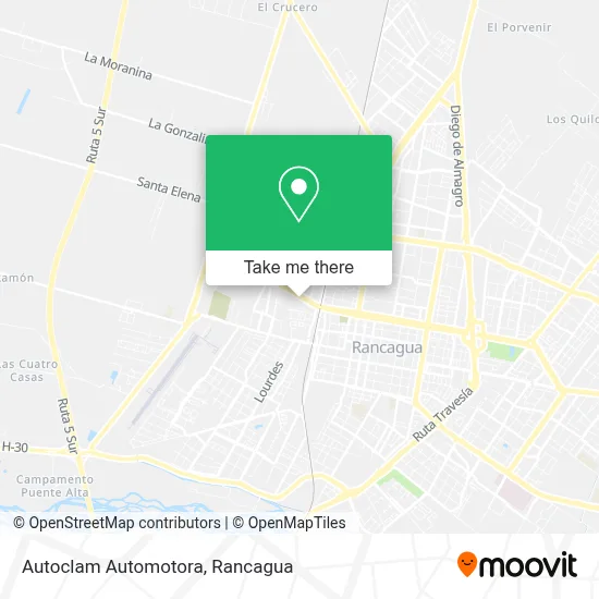 Mapa de Autoclam Automotora