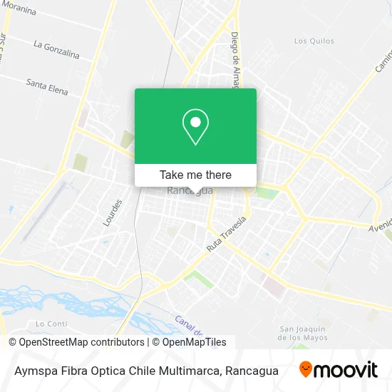 Mapa de Aymspa Fibra Optica Chile Multimarca