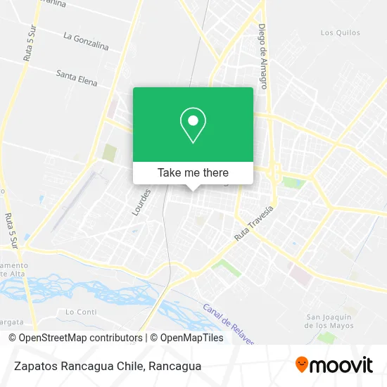 Zapatos Rancagua Chile map