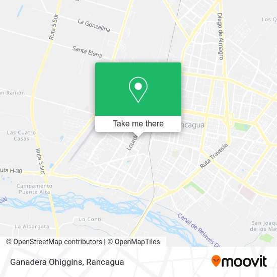 Ganadera Ohiggins map