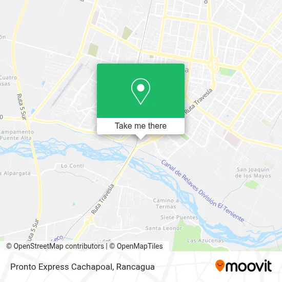 Pronto Express Cachapoal map
