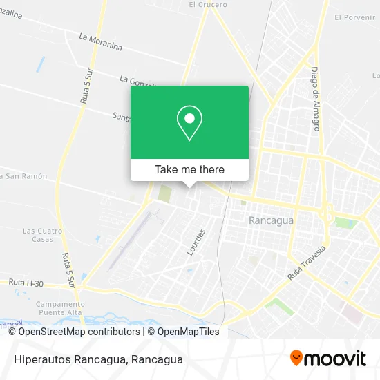 Hiperautos Rancagua map