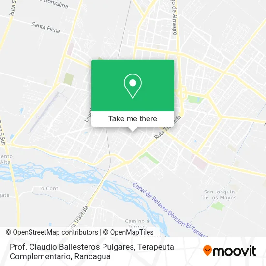Prof. Claudio Ballesteros Pulgares, Terapeuta Complementario map