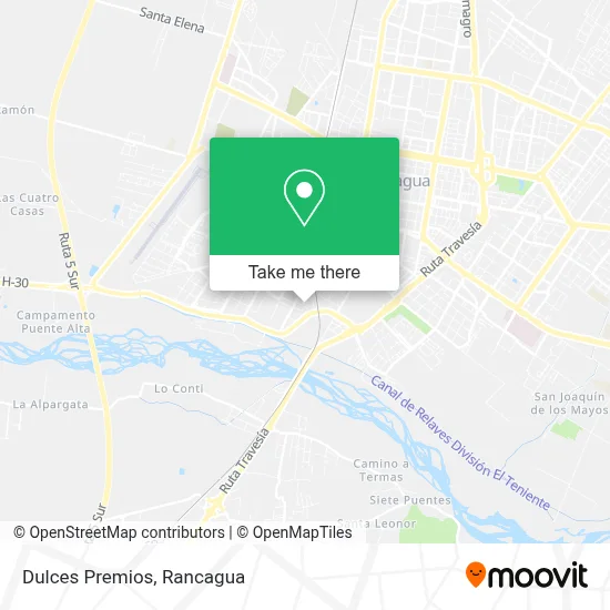 Dulces Premios map