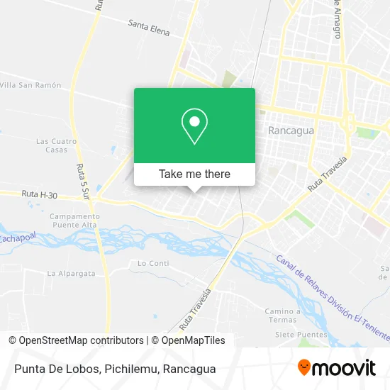 Punta De Lobos, Pichilemu map