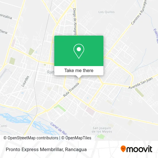Pronto Express Membrillar map