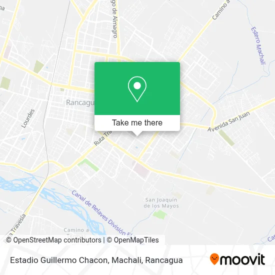 Mapa de Estadio Guillermo Chacon, Machali