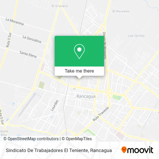 Sindicato De Trabajadores El Teniente map