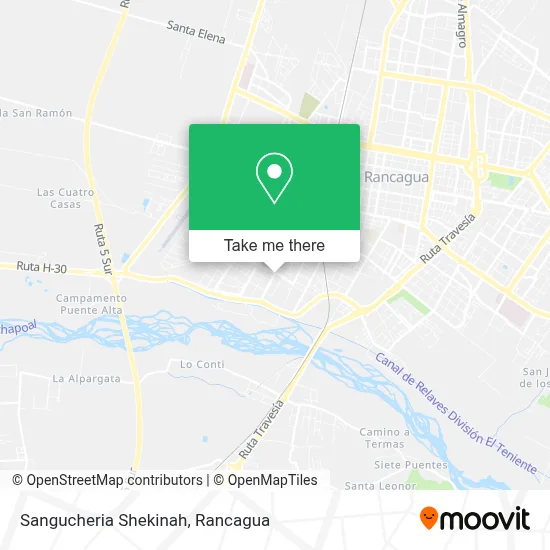 Sangucheria Shekinah map