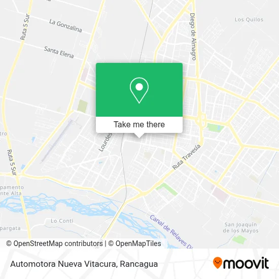 Automotora Nueva Vitacura map
