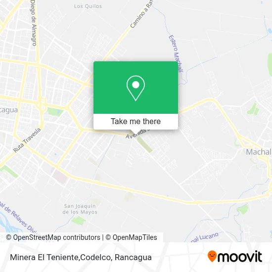 Minera El Teniente,Codelco map