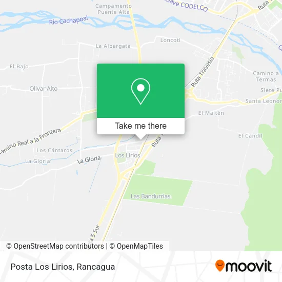 Posta Los Lirios map