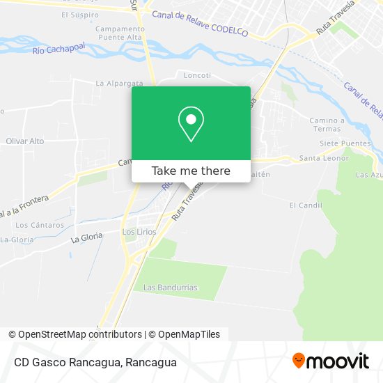 Mapa de CD Gasco Rancagua