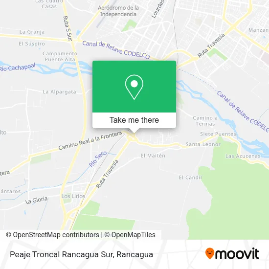 Peaje Troncal Rancagua Sur map