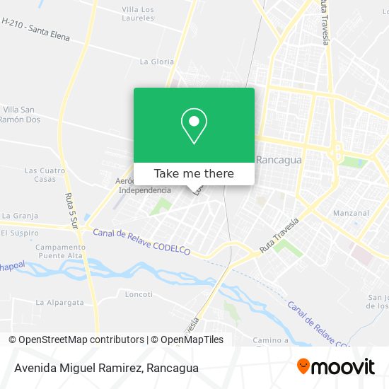 Avenida Miguel Ramirez map