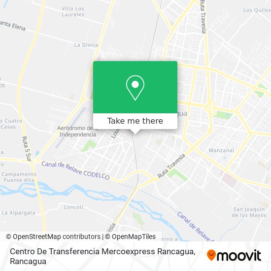 Centro De Transferencia Mercoexpress Rancagua map