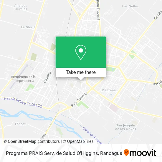 Programa PRAIS Serv. de Salud O'Higgins map